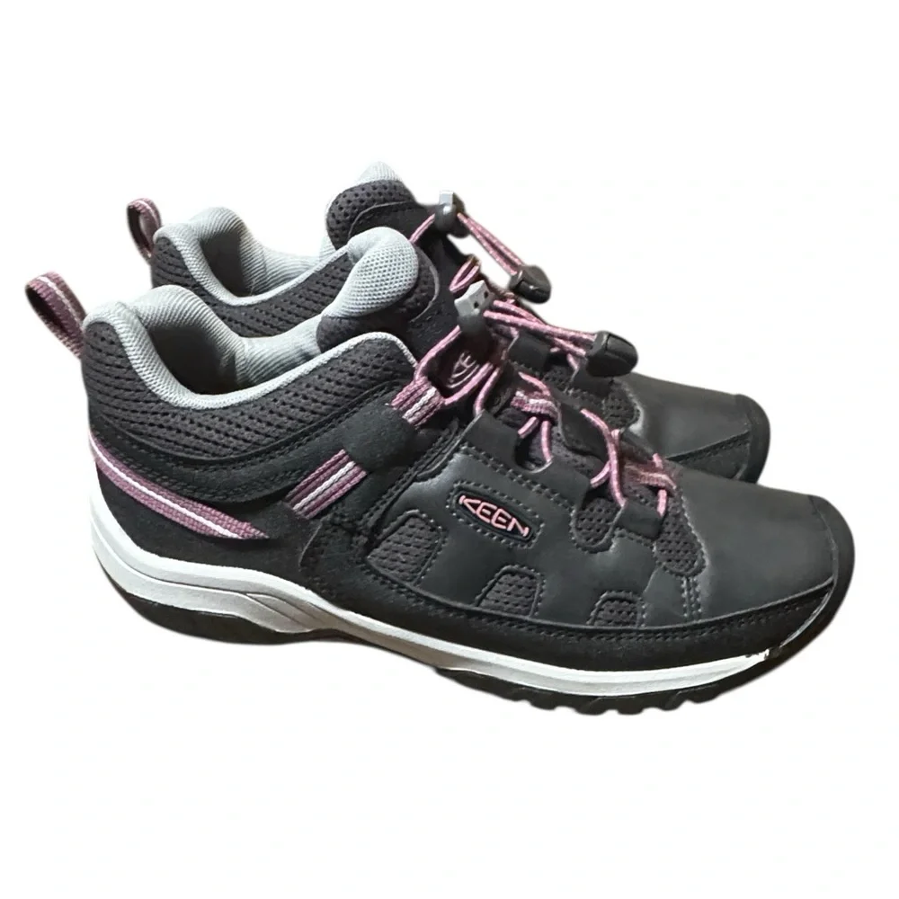 Keen Targhee Hiking Shoes Black Purple Sneakers Sz 5 Walking Outdoor Waterproof